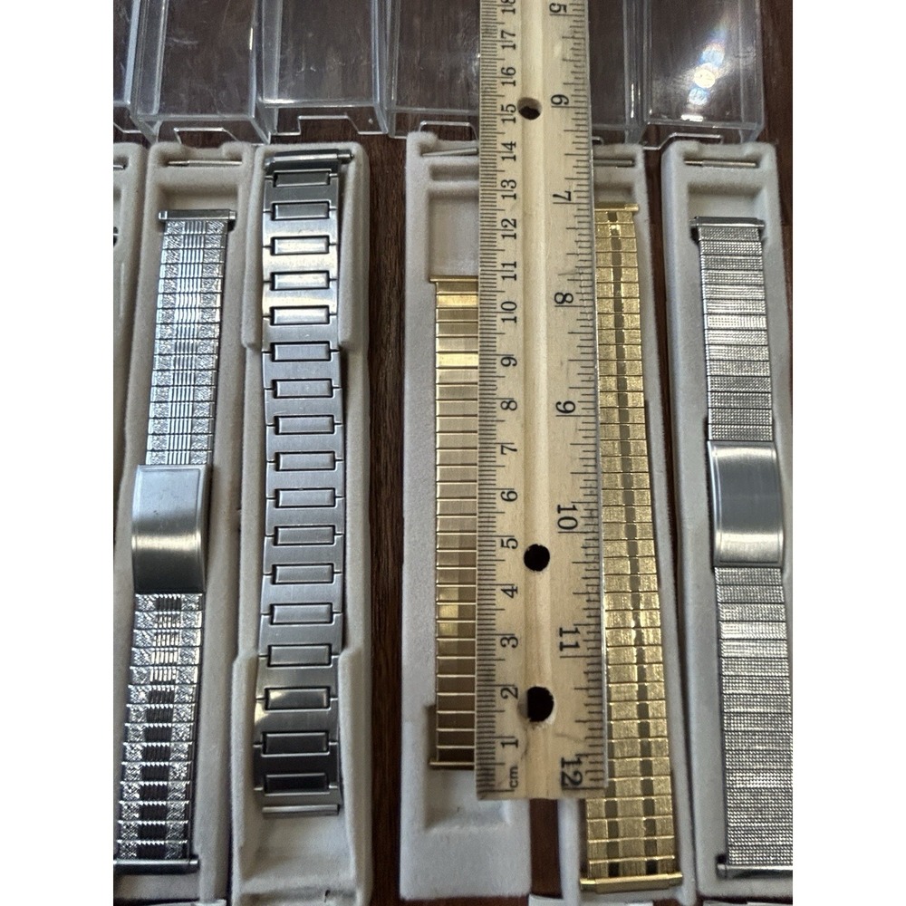 Vintage Speidel Men's Watch Bands Gold And Silver Tone Twist-On NOS - Picture 8 of 10